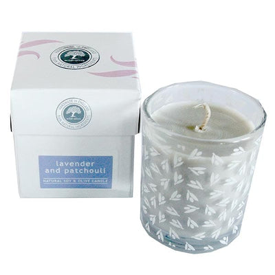Wild Olive Lavender & Patchouli Glass Candle